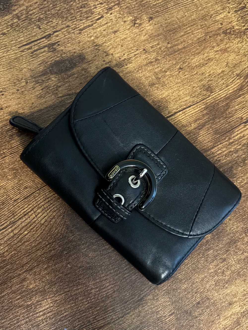 Coach SoHo Black Leather Wallet
